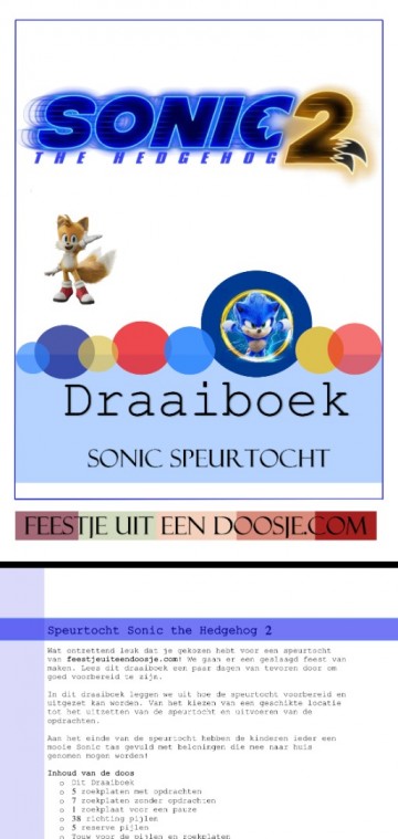 Sonic speurtocht draaiboek